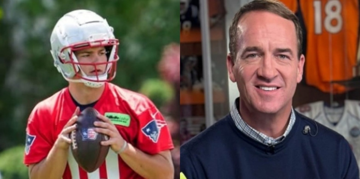 Drake Maye recibió sabios tips de Peyton Manning