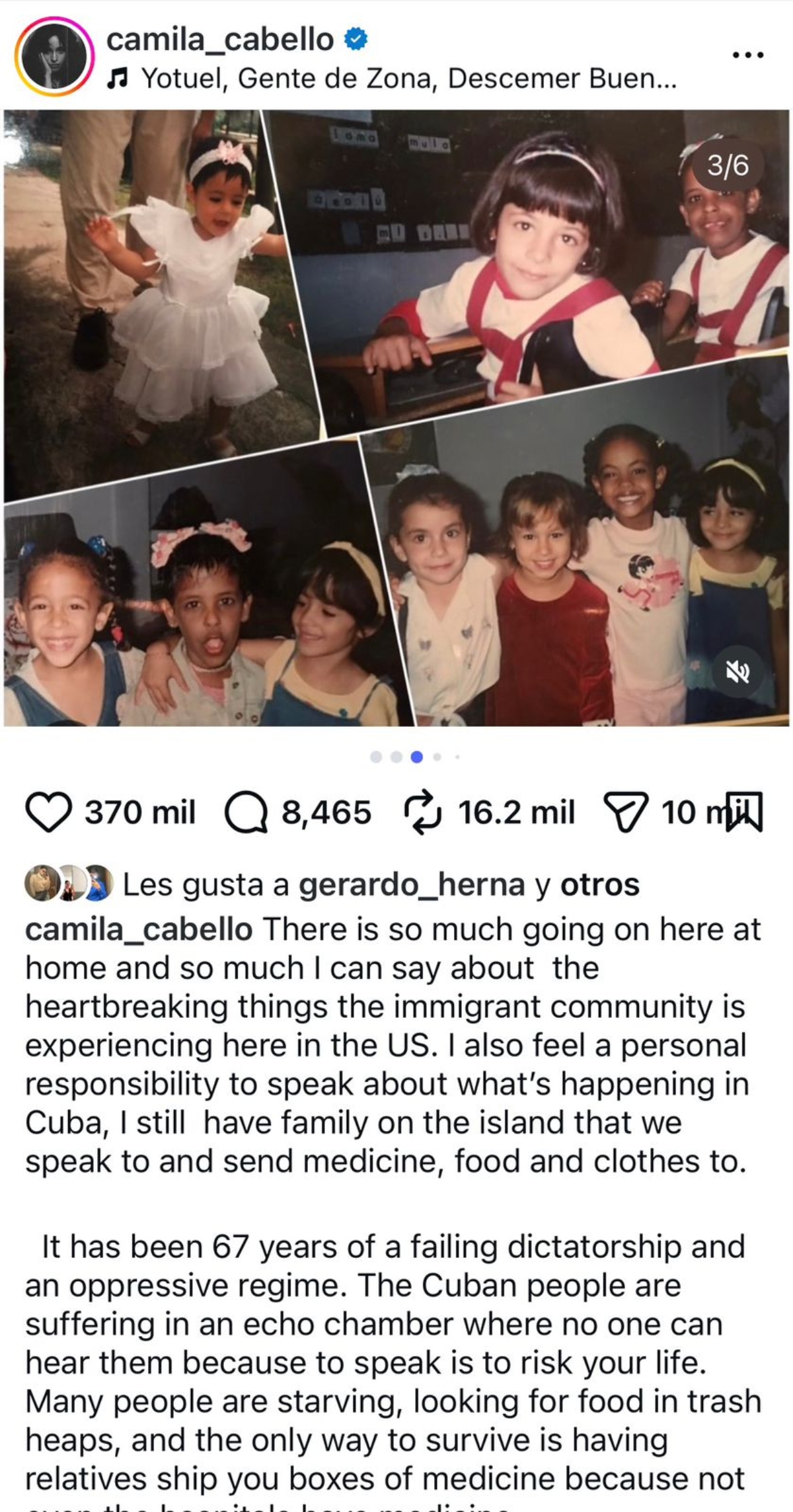 Camila Cabello Cuba, crisis humanitaria