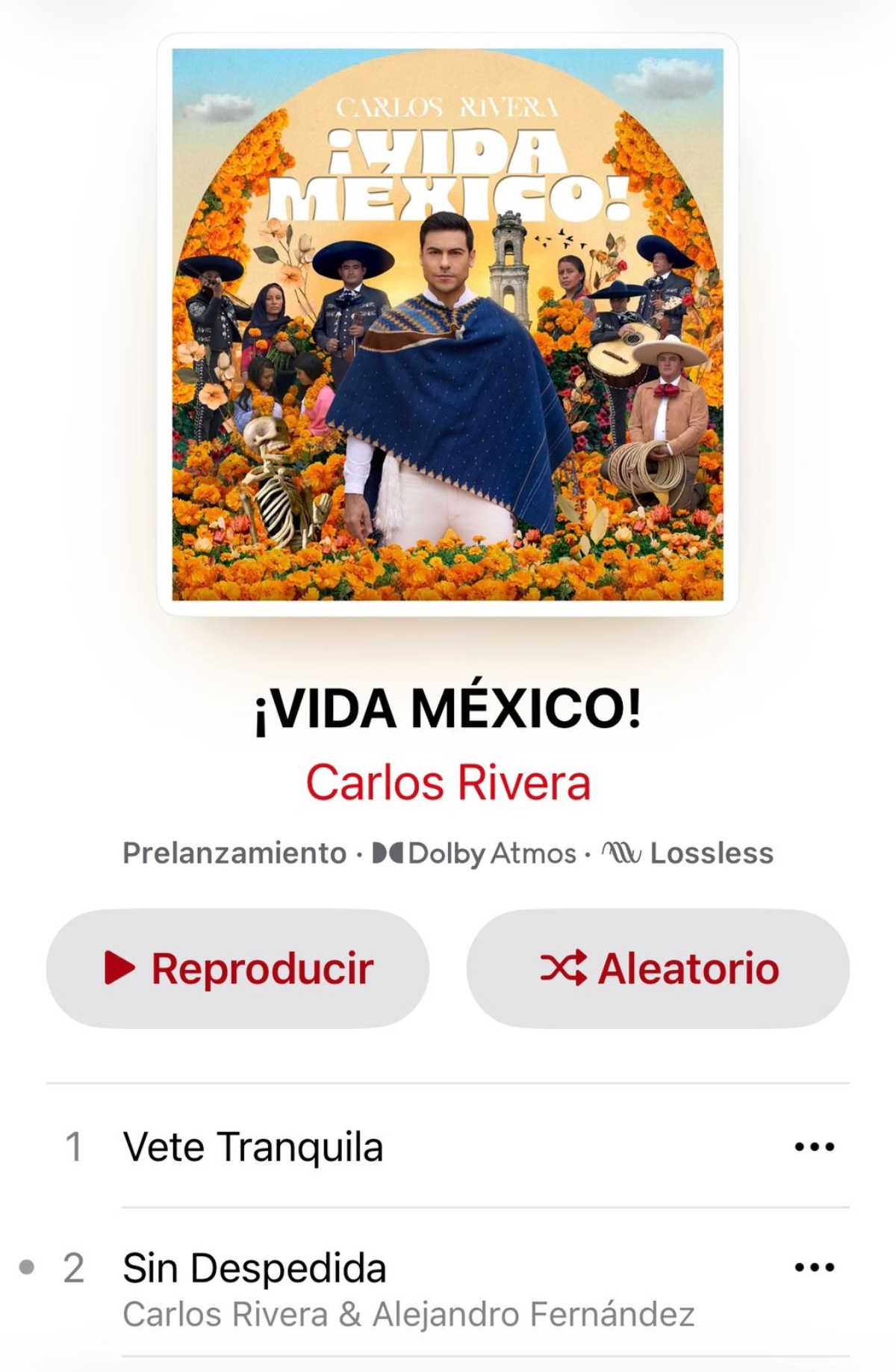 Carlos Rivera nuevo disco Vida México