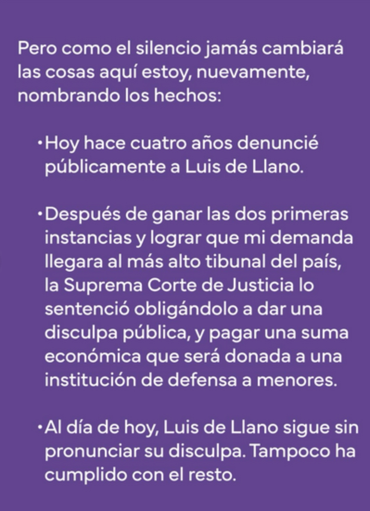 Sasha Sokol denuncia Luis de Llano