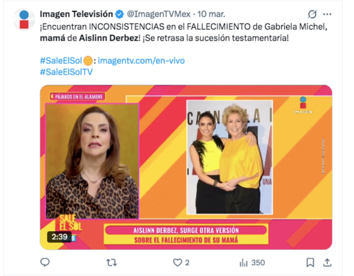 Aislinn Derbez irregularidades muerte de mamá