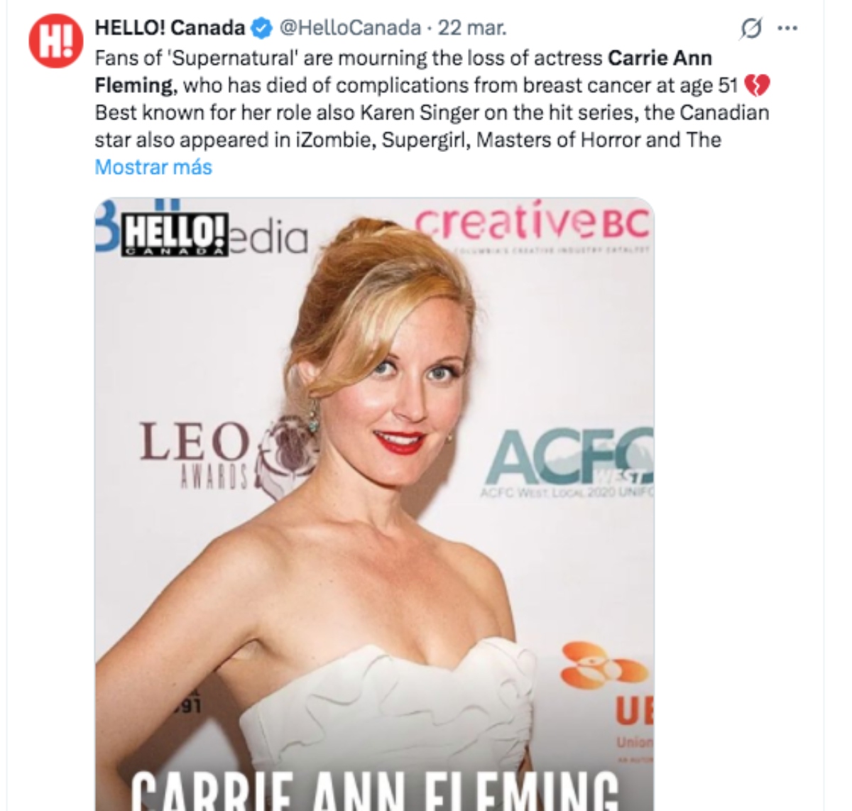 Carrie Ann Fleming muerte