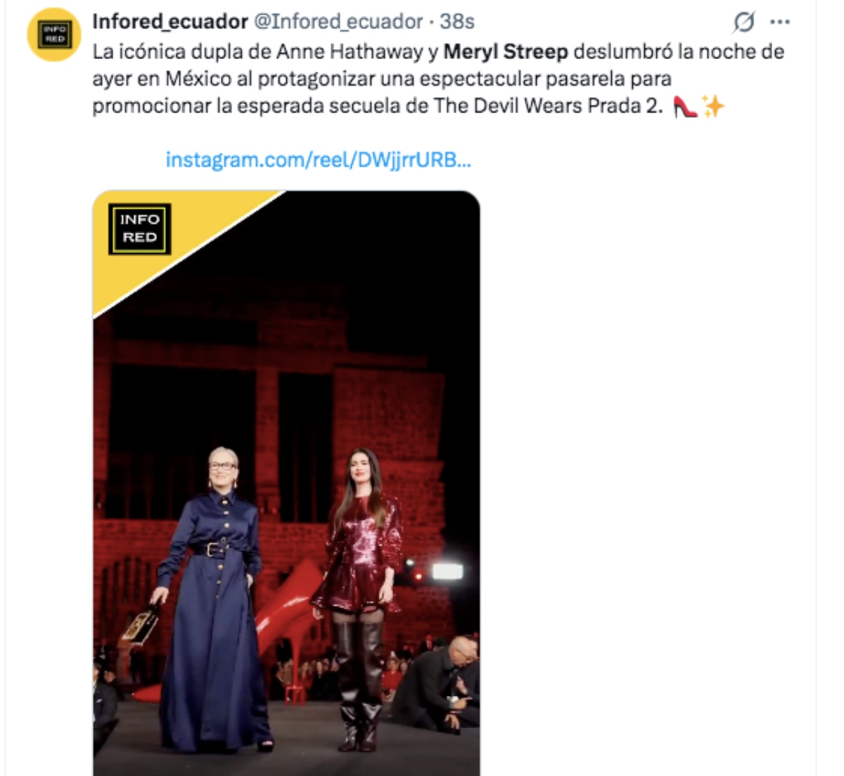 Meryl Streep y Anne Hathaway triunfan en México