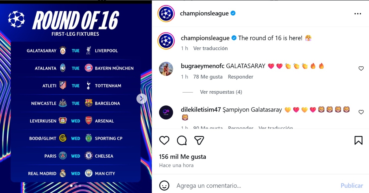 Champions League 2026 octavos