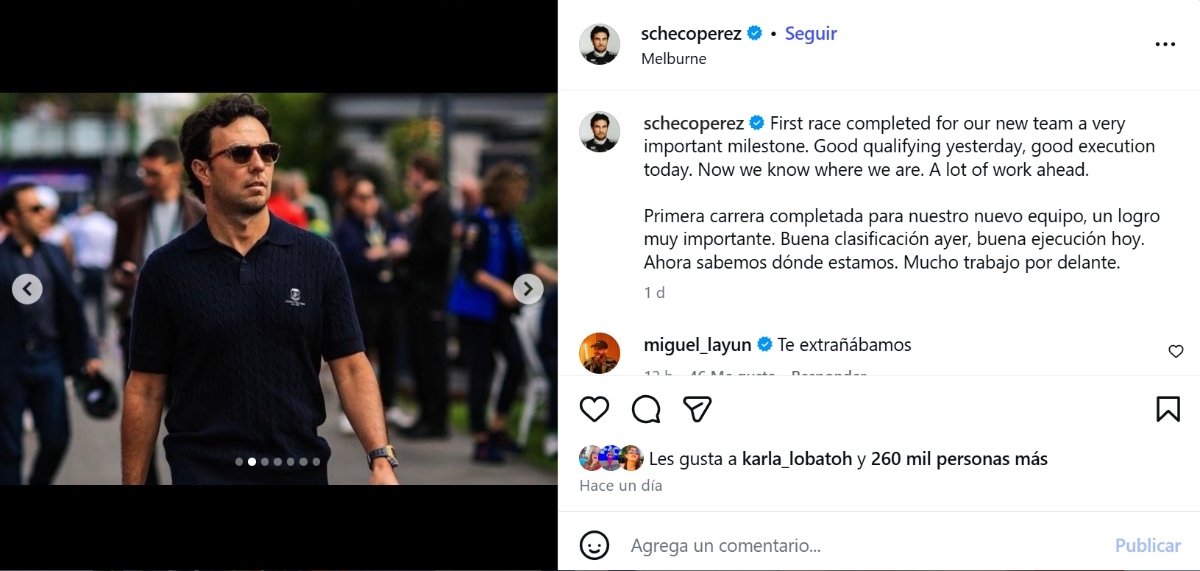 Checo Perez Cadillac