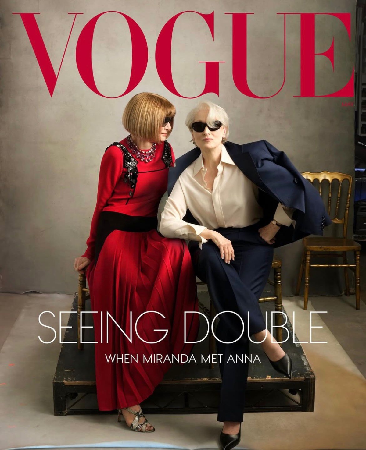 Meryl Streep y Anna Wintour en la portada de la revista 'VOGUE'