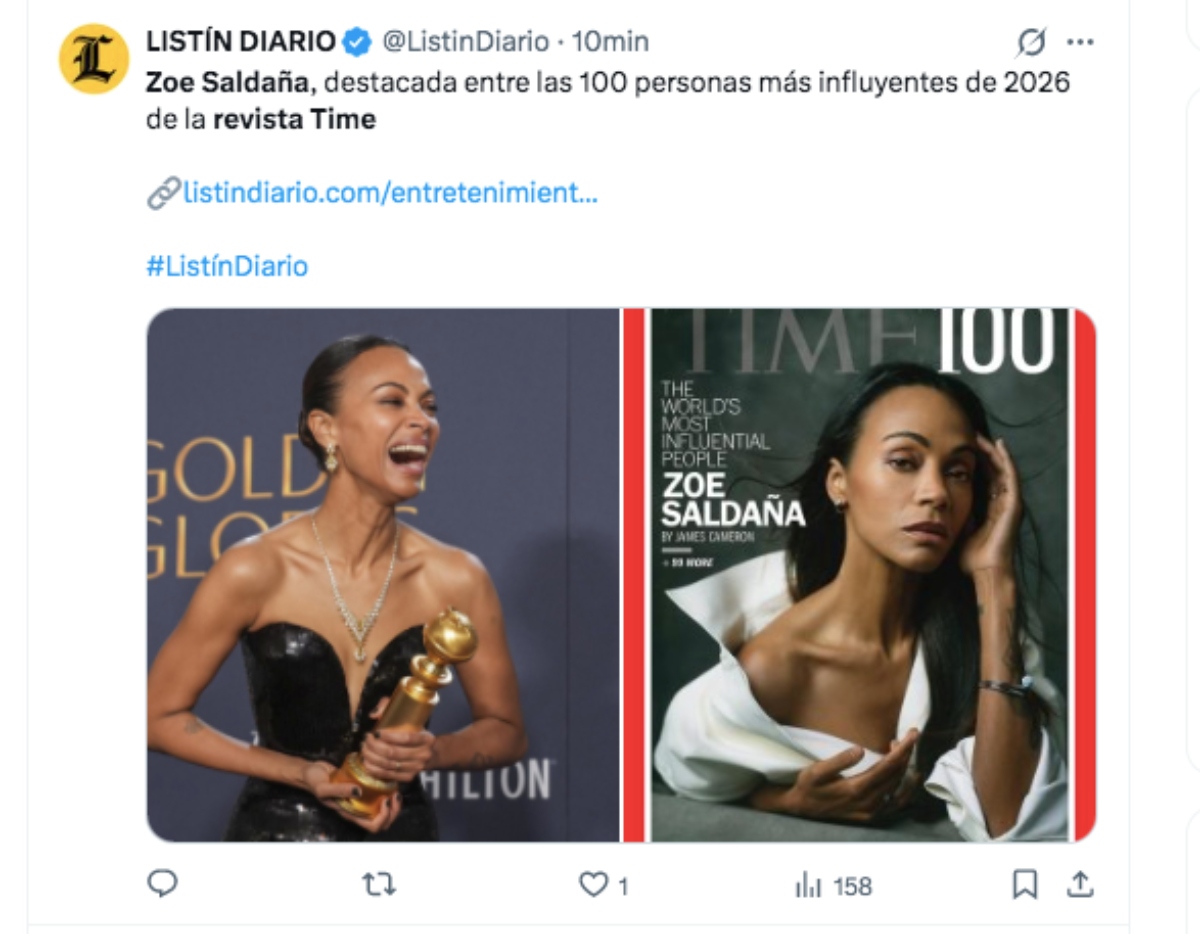 Zoe Saldaña personas influyentes revista Time