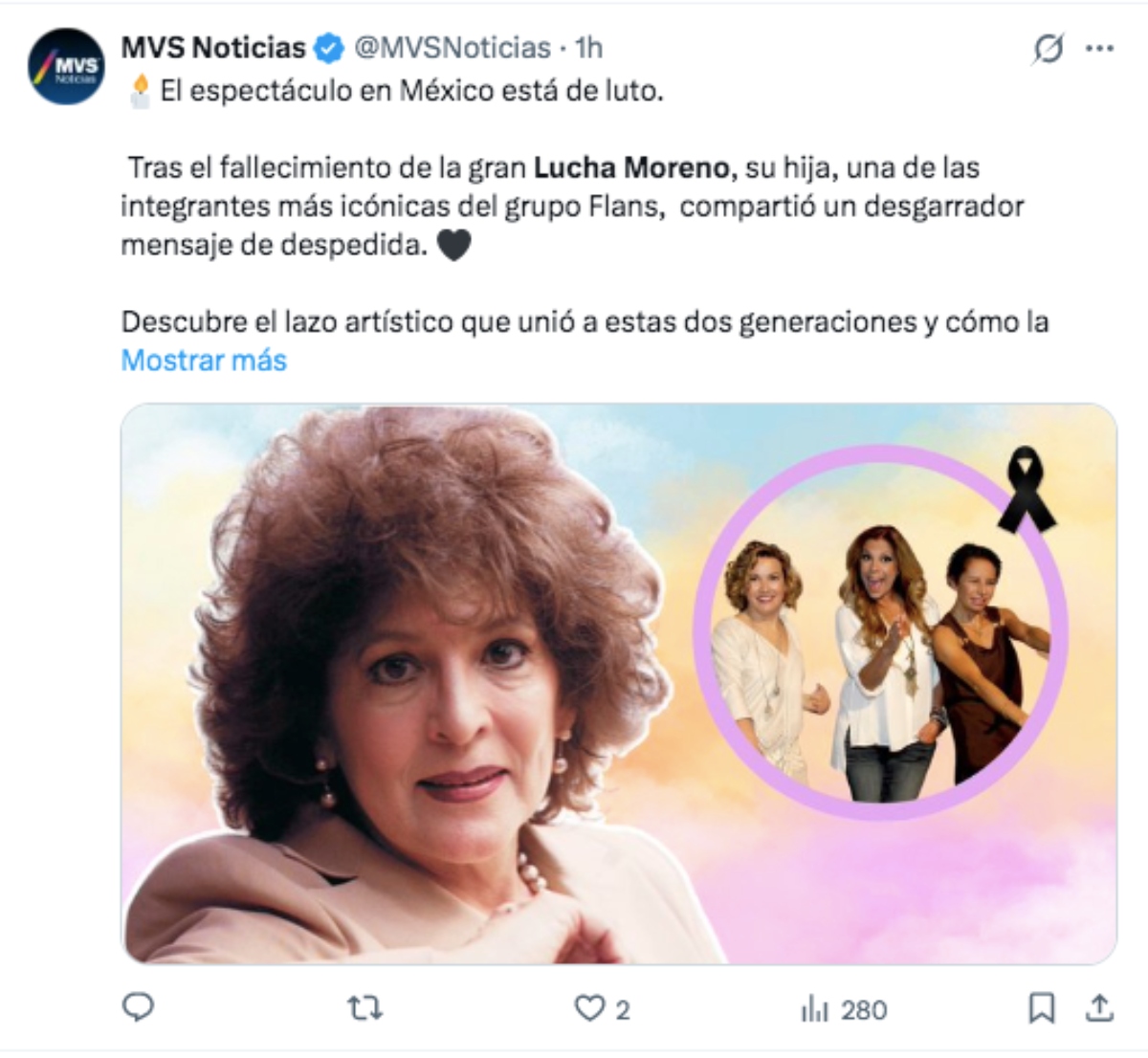 Muere Lucha Moreno