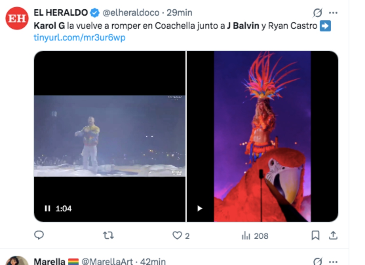 Karol G invites Peso Pluma and J Balvin at Coachella