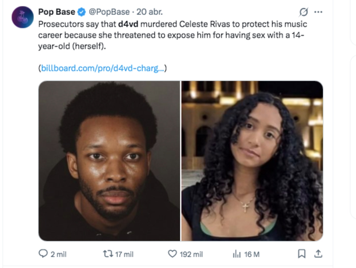 D4DV se declara inocente del homicidio de Celeste Rivas