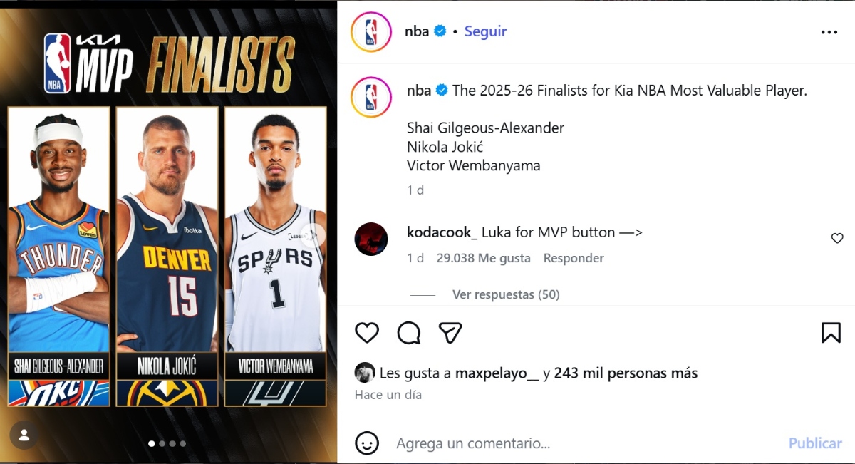 MVP NBA 2026