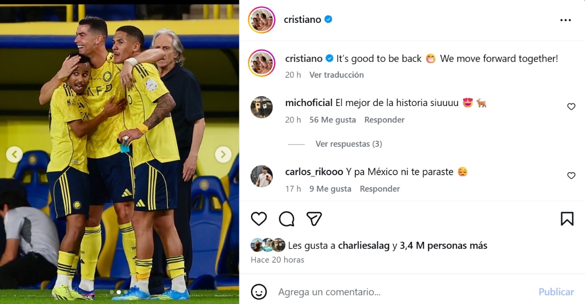 Cristiano Ronaldo regresa