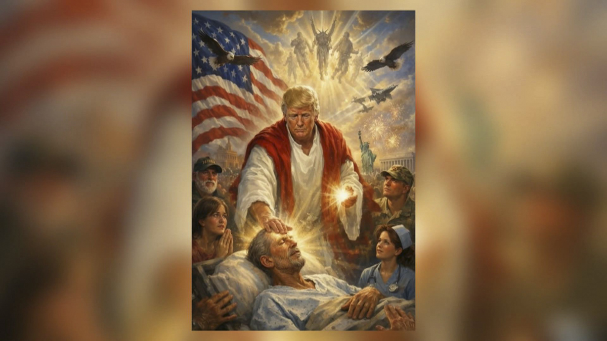 Trump aclara que su foto no era de Jesús: «Era yo como médico»