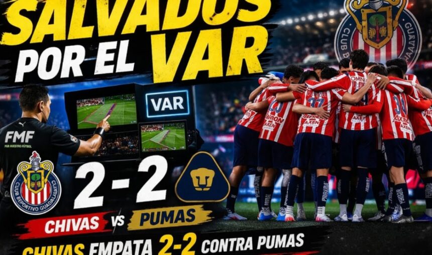 Chivas ayuda del VAR, Chivas, VAR, Los Jefes, Chivas vs Pumas, QuéOnnda TV