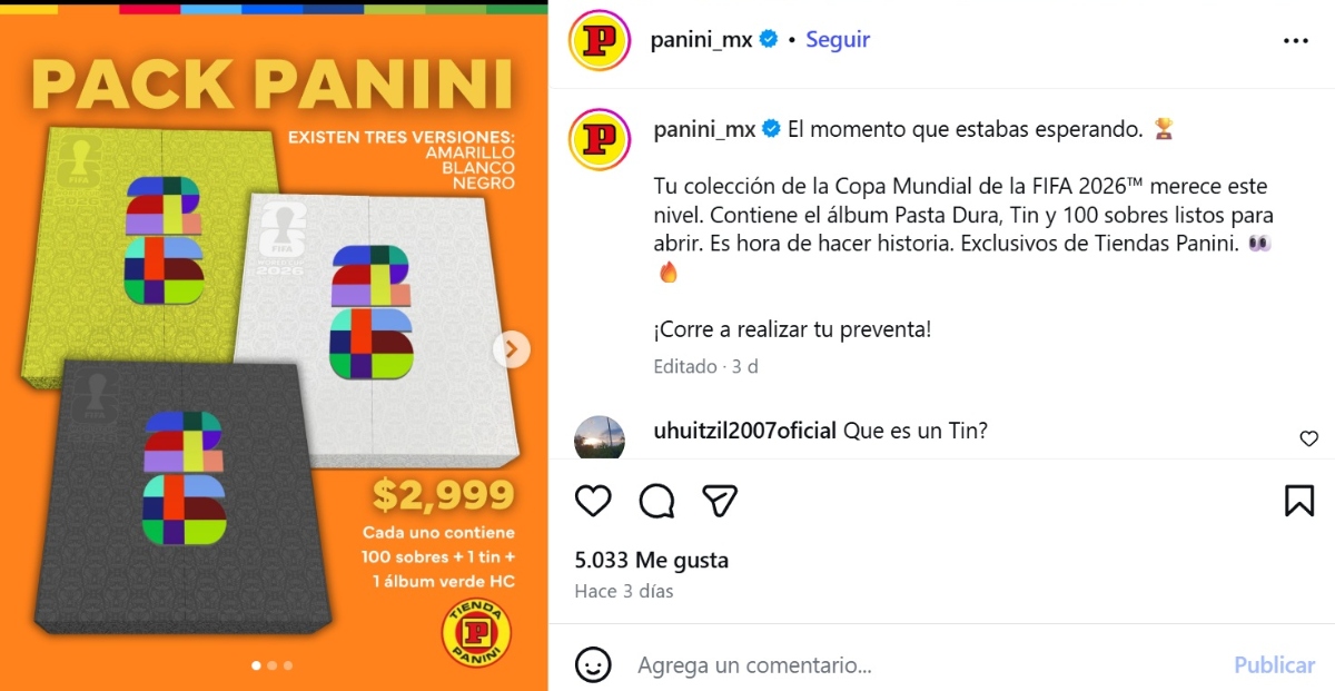 álbum Panini Mundial 2026