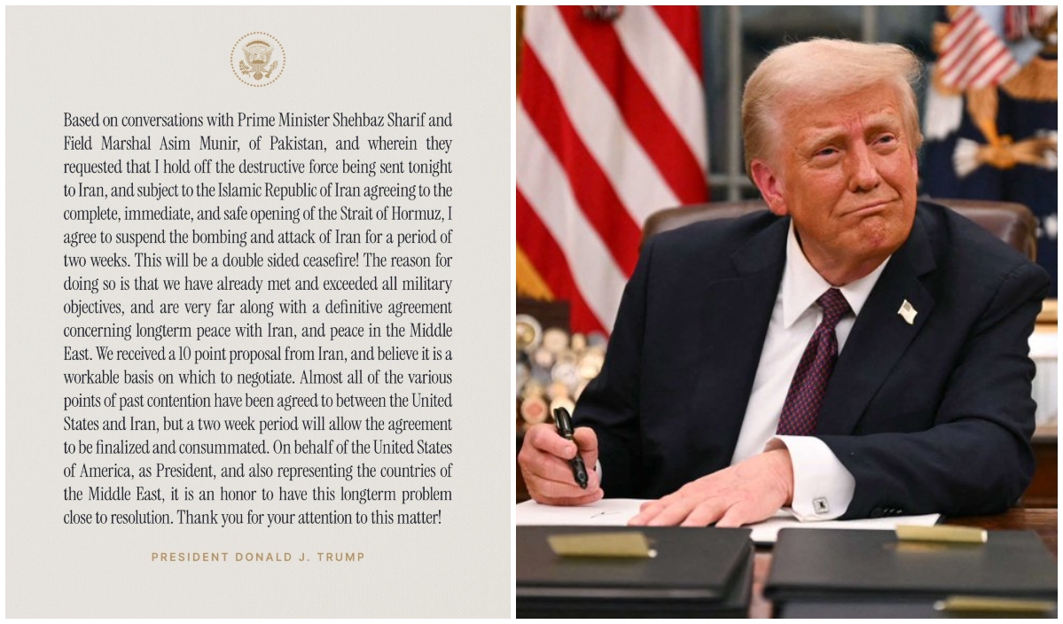 Trump frena el ataque a Irán y anuncia un alto el fuego bilateral