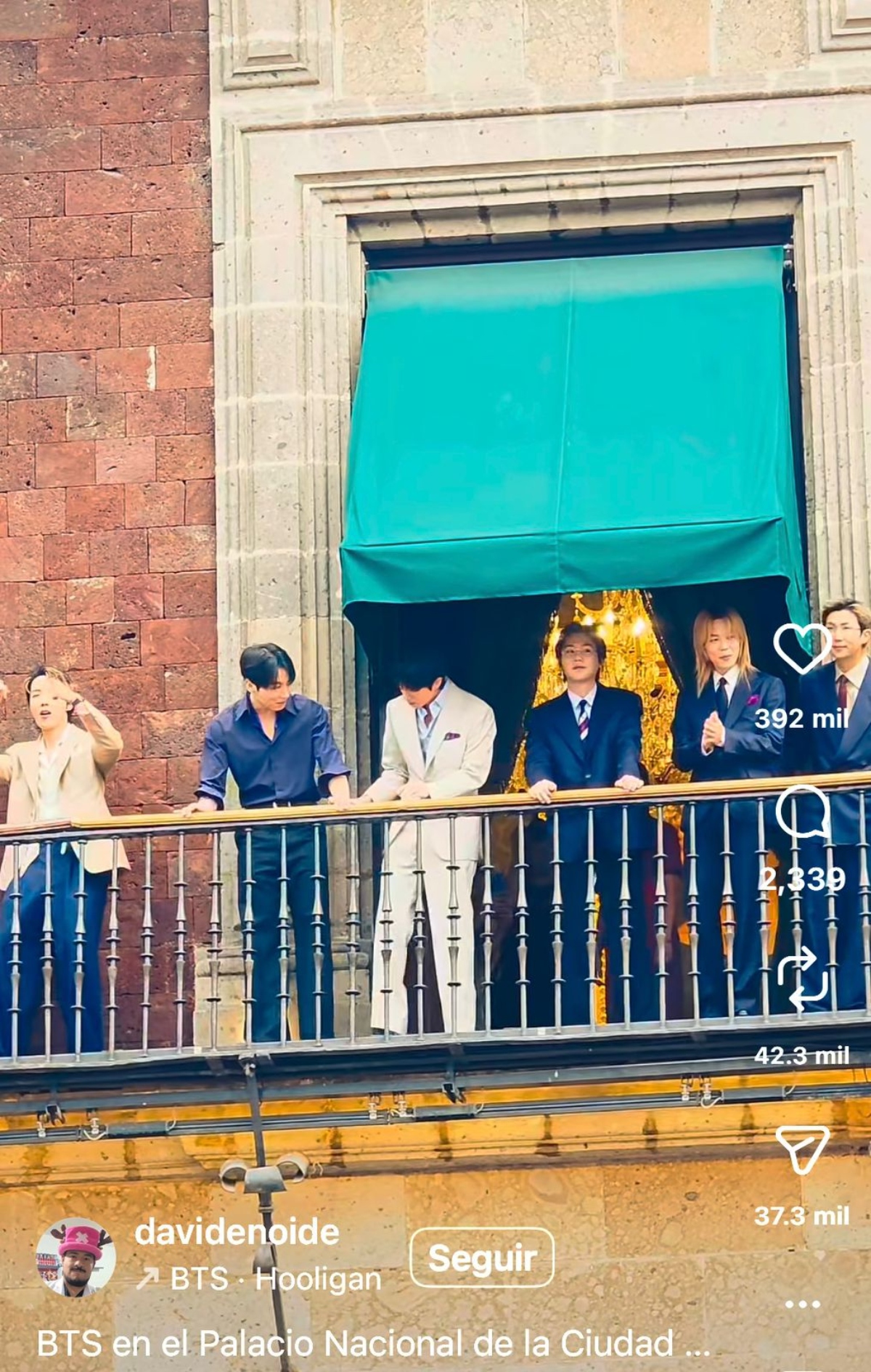 Detrás de cámaras de visita de BTS al Palacio Nacional de México