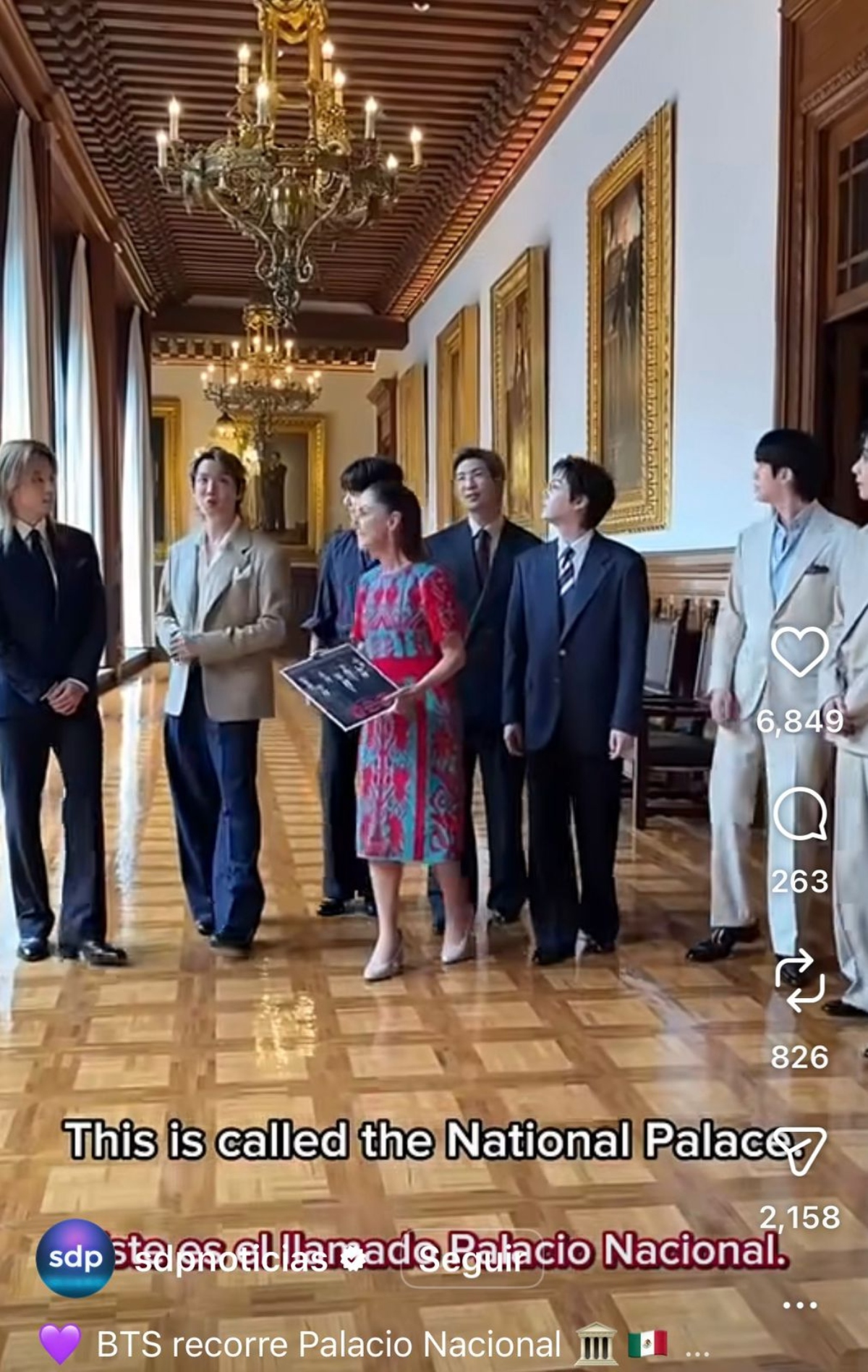 Detrás de cámaras de visita de BTS al Palacio Nacional de México
