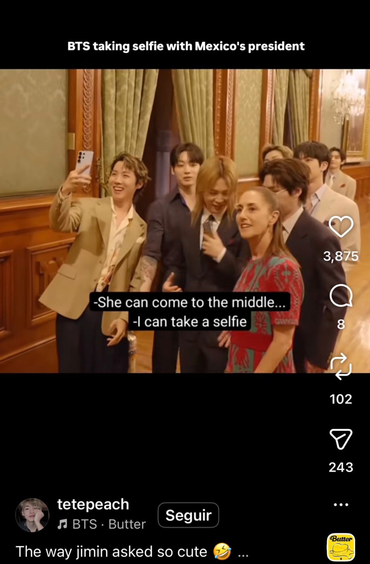 BTS mostrando detalles que nadie vio sobre su visita a México
