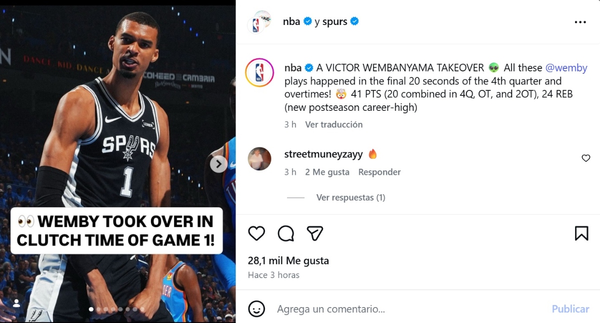 Victor Wembanyama destruye Thunder