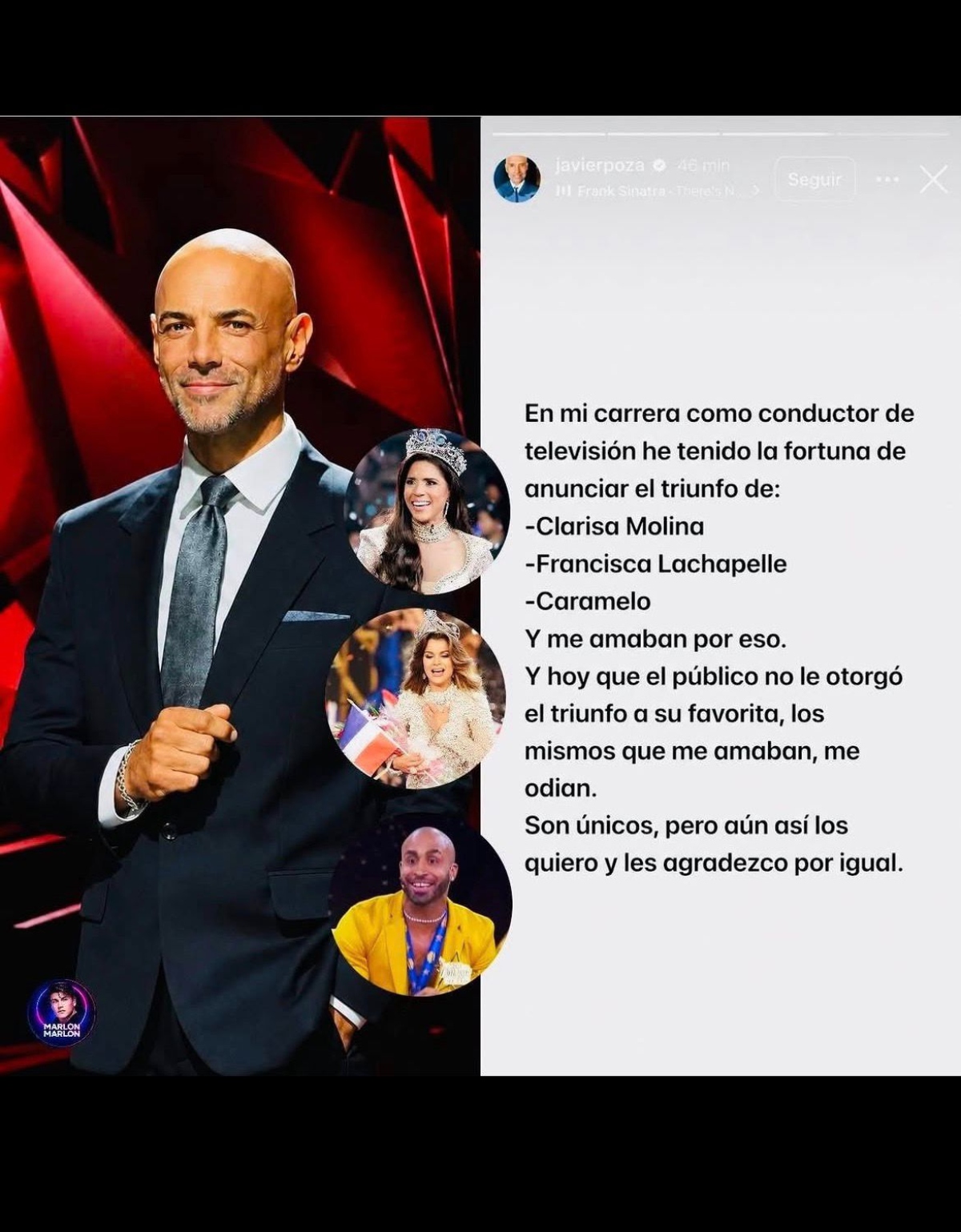 Javier Poza estalla tras final de 'La Casa de los Famosos'