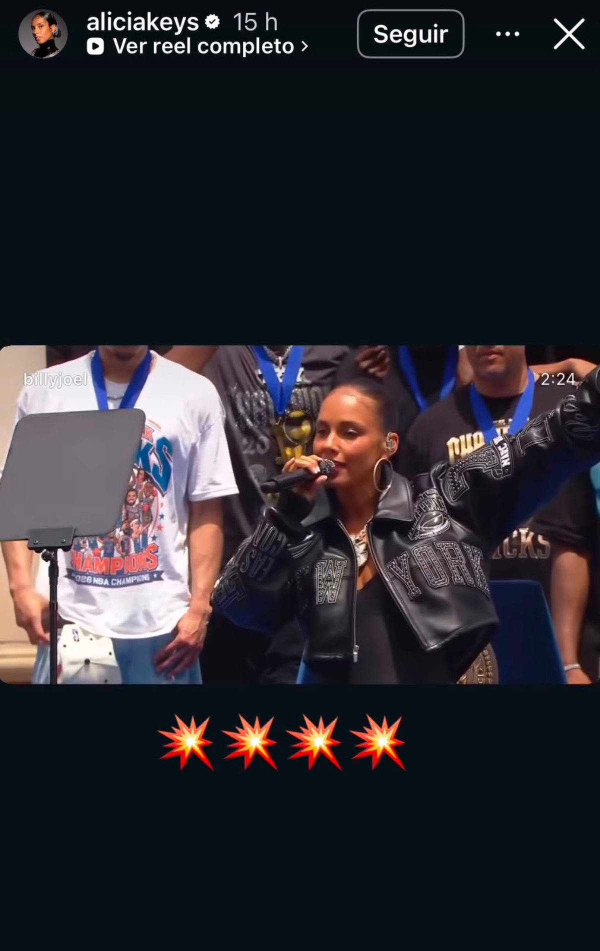 Alicia Keys cierra las celebraciones de los Knicks