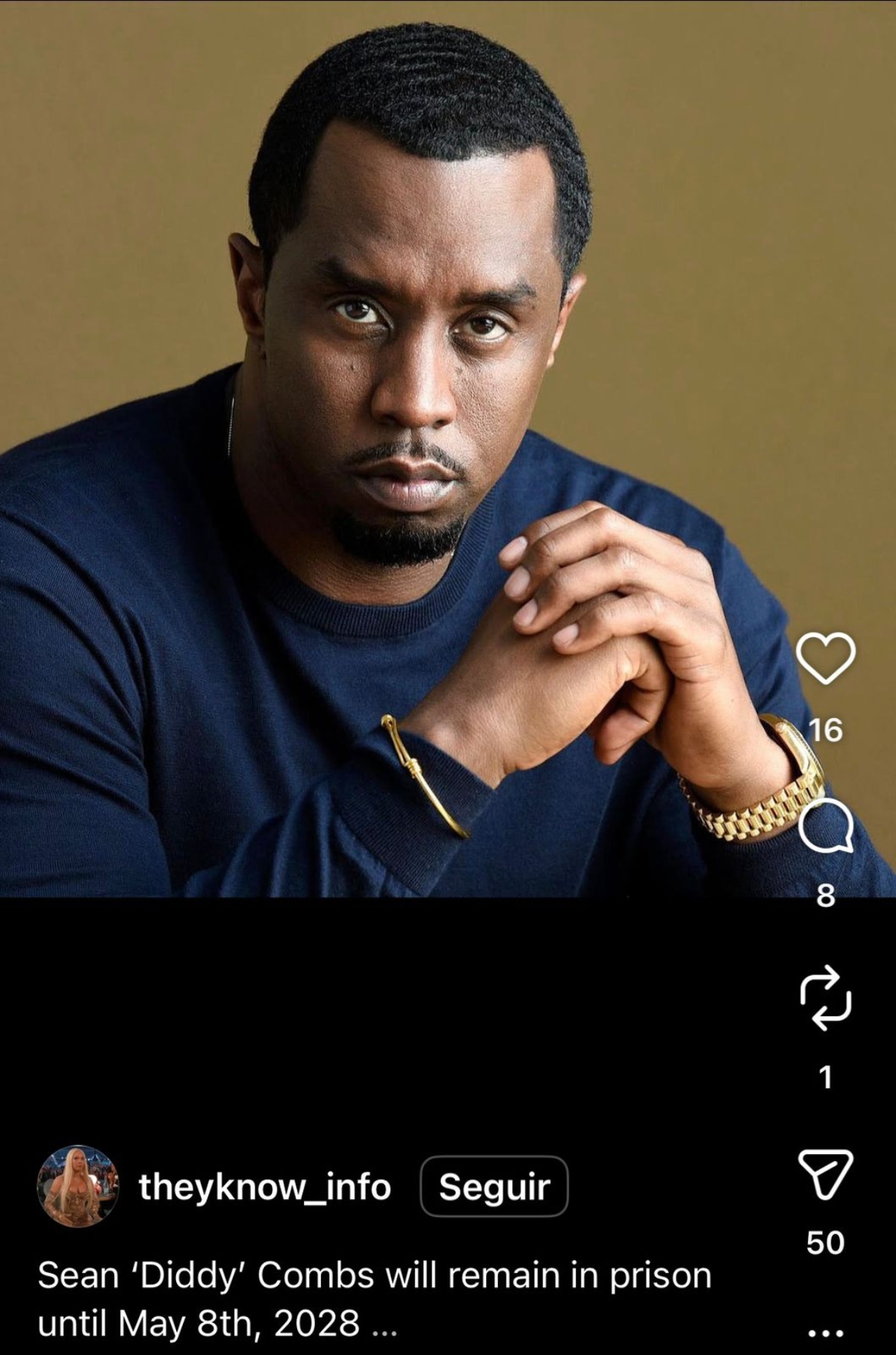 Se adelanta la fecha de liberación al rapero Sean 'Diddy' Combs