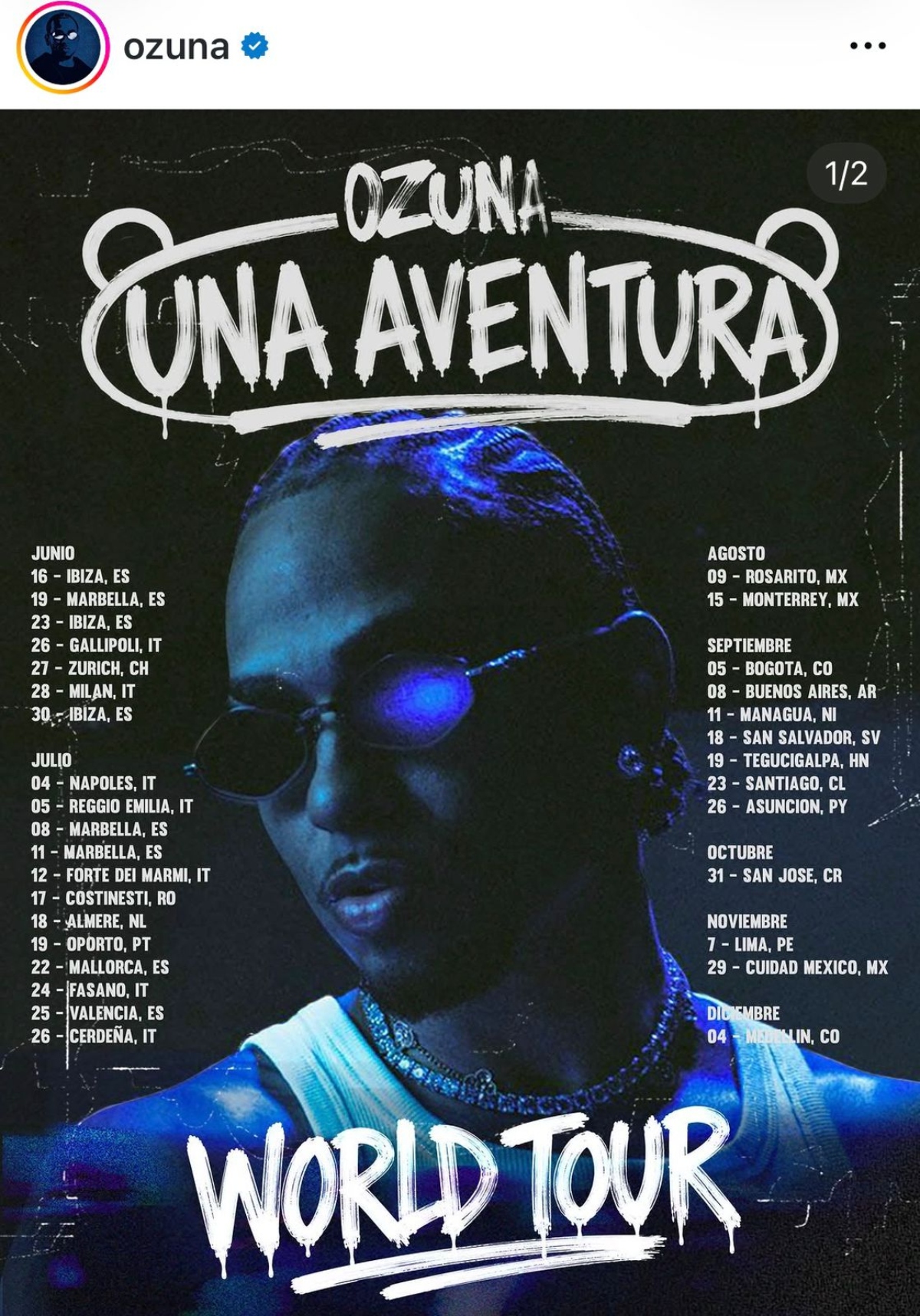 Ozuna estrena la gira 'Una Aventura World Tour'