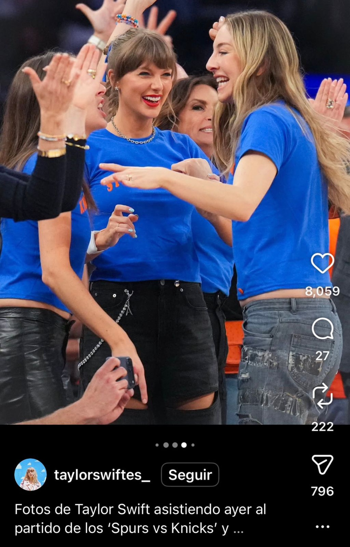 Taylor Swift steals the show at the Knicks game