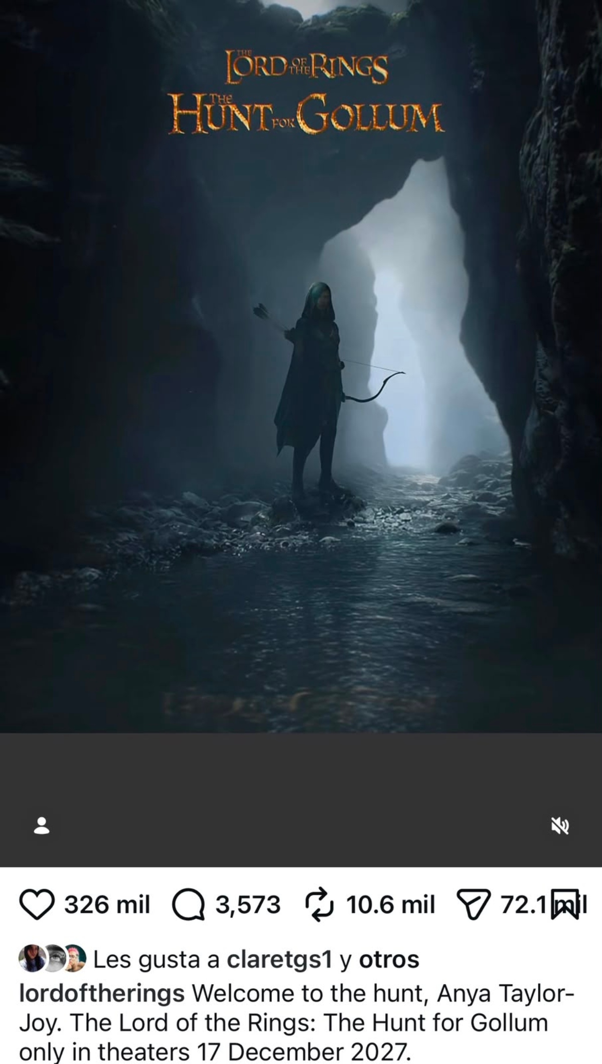 Anya Taylor-Joy será parte de 'El Señor de los Anillos: La Caza de Gollum'
