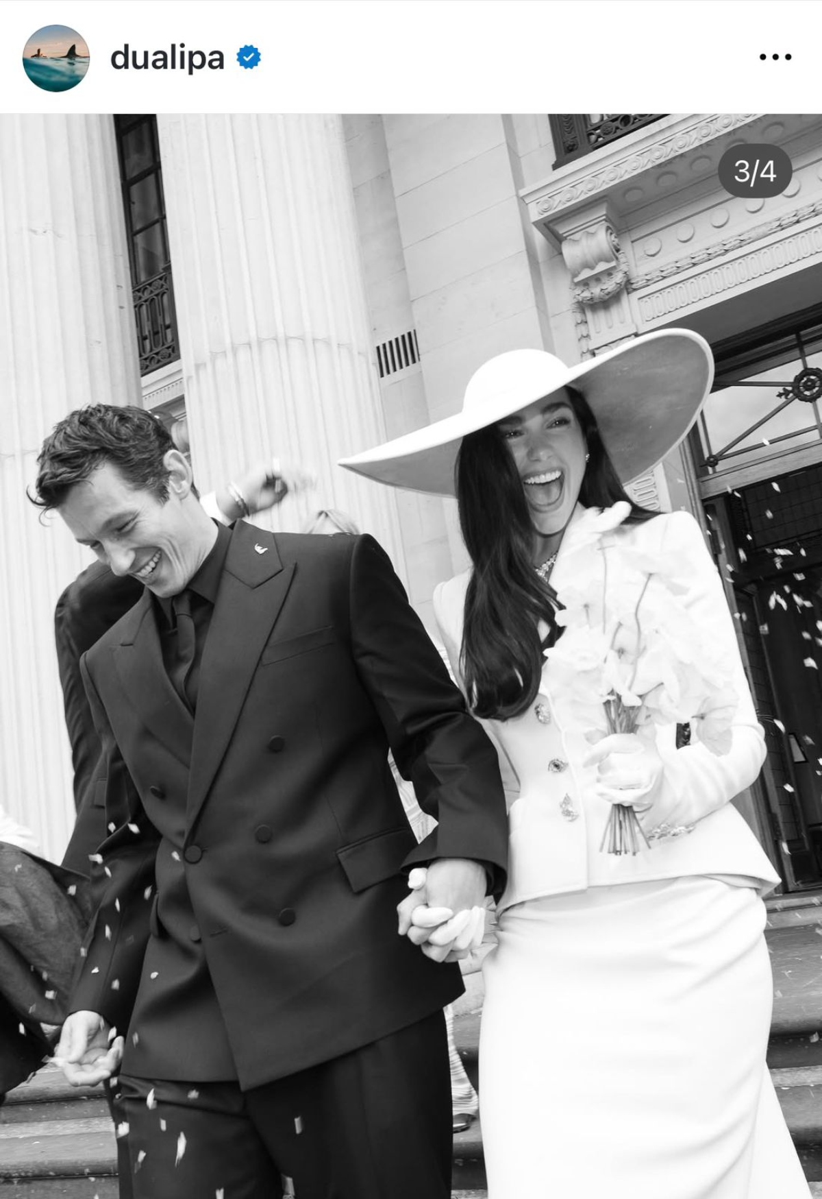 Dua Lipa se casa con el actor Callum Turner