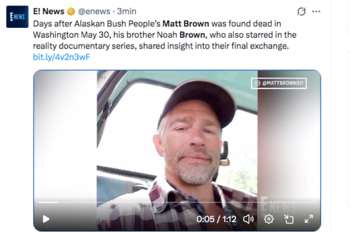 Muere Matt Brown del reality show 'Alaskan Bush People'