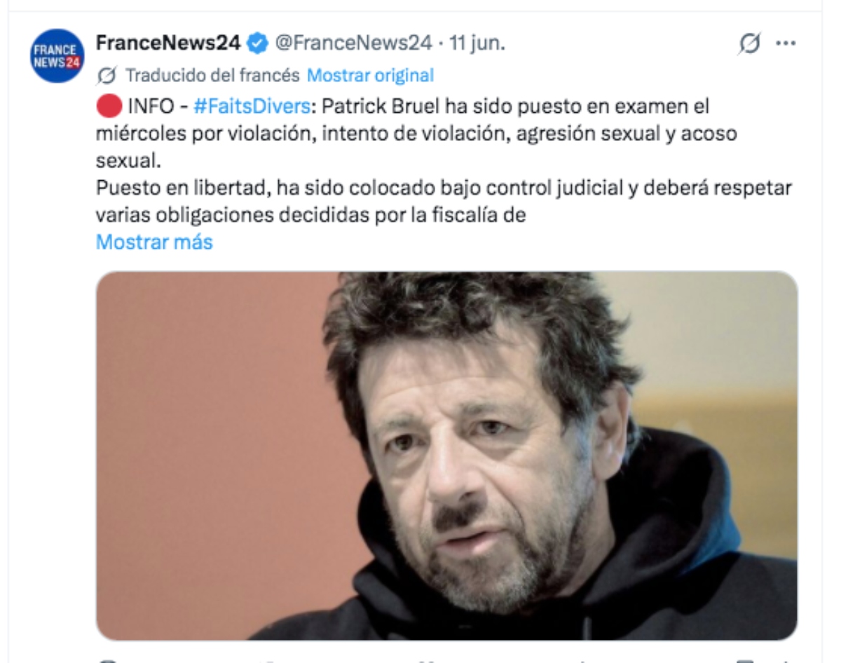 El cantante Patrick Bruel suma más denuncias por delitos