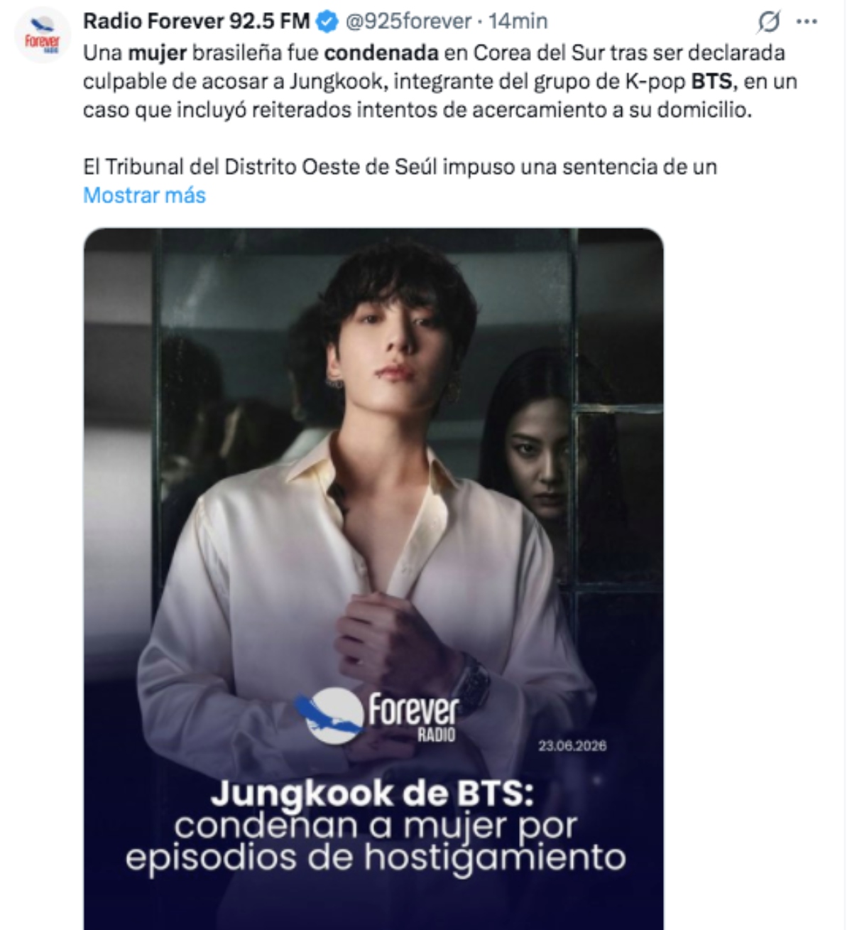 Mujer es condenada por acosar a Jungkook, vocalista de BTS