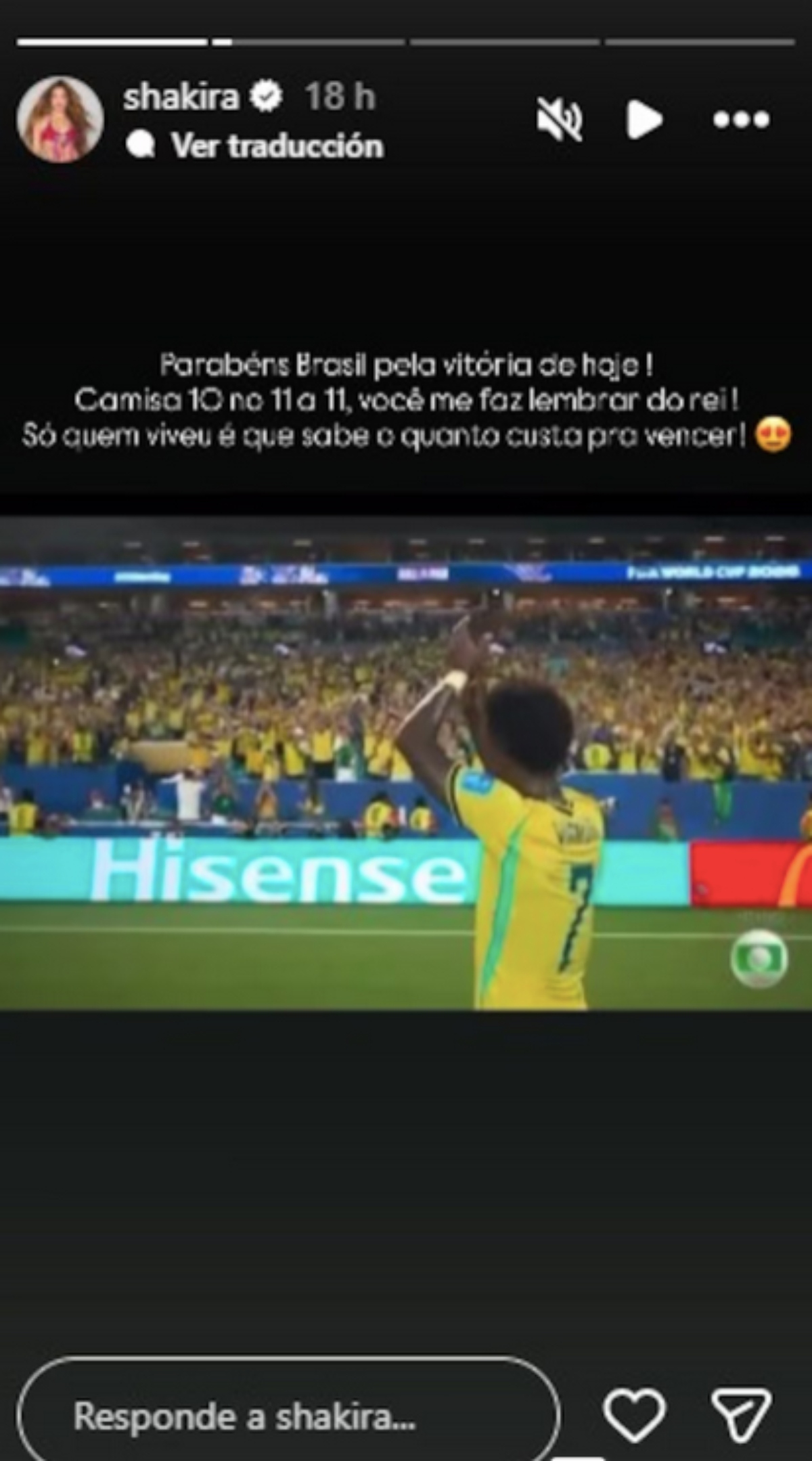 ¿Le va a Brasil? Shakira le manda inesperado mensaje a Neymar tras triunfo en el Mundial