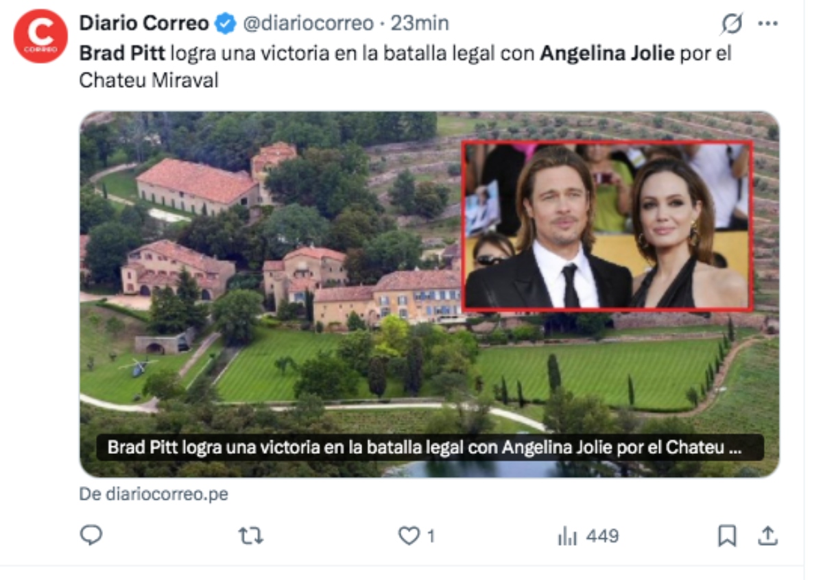 Brad Pitt triunfa en batalla legal contra Angelina Jolie