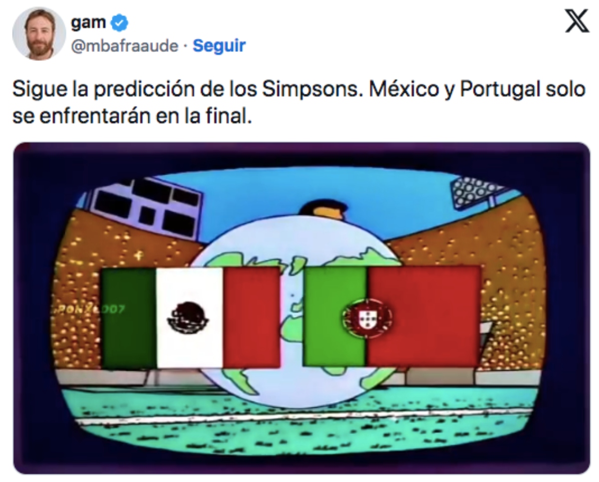 Los Simpson sorprenden con predicción del partido entre México y Portugal