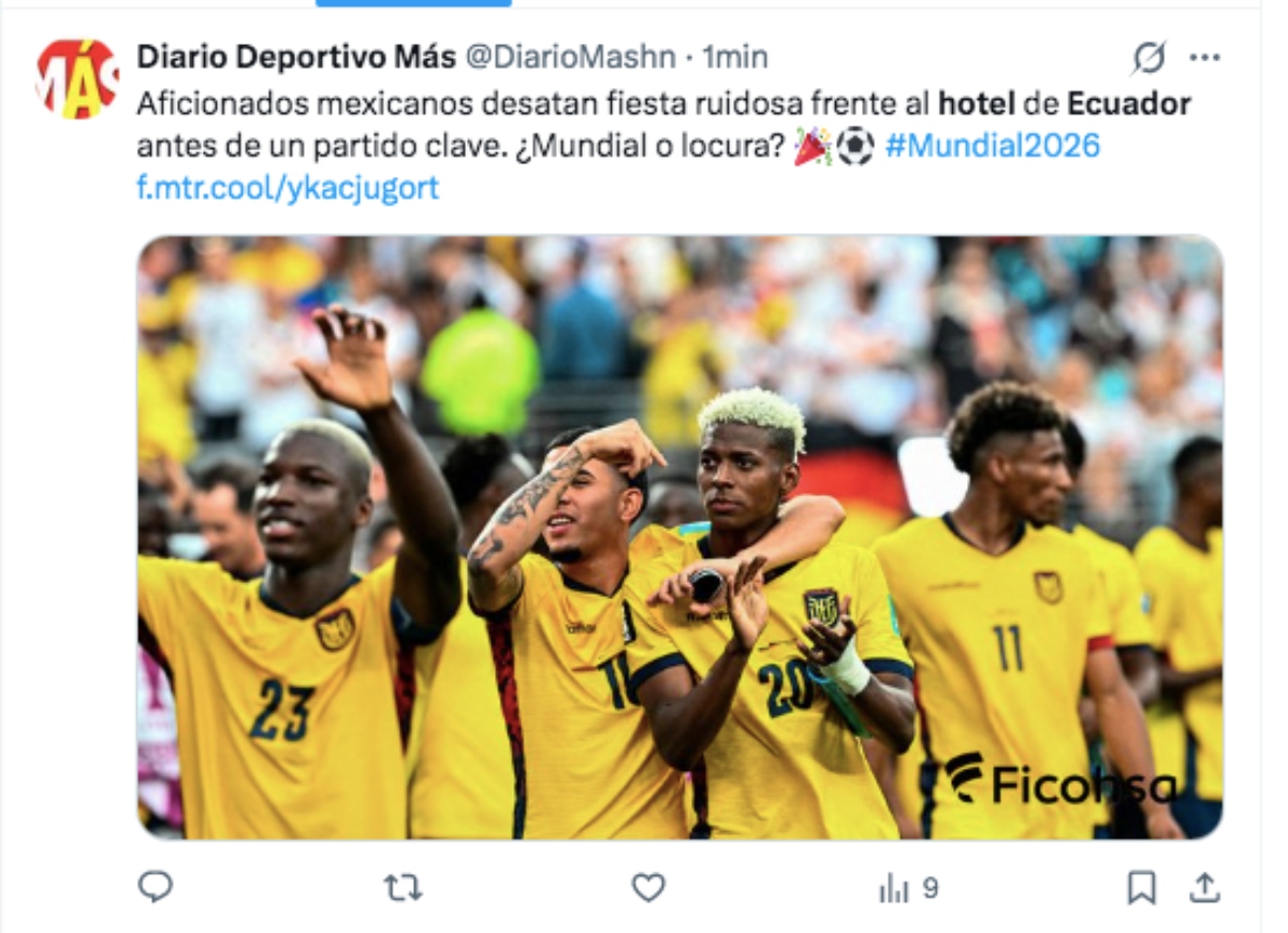 Federación de Ecuador reclama a México los tratos hostiles a los jugadores