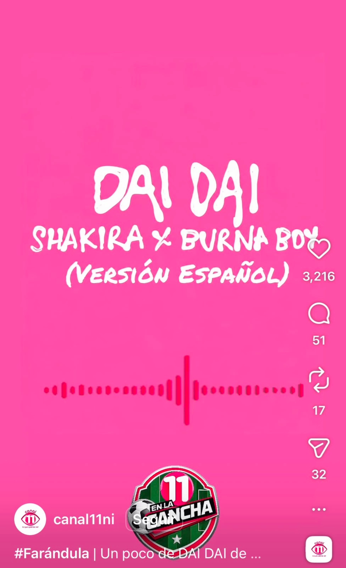 Shakira lanza versión en español de canción del mundial 'Dai Dai'