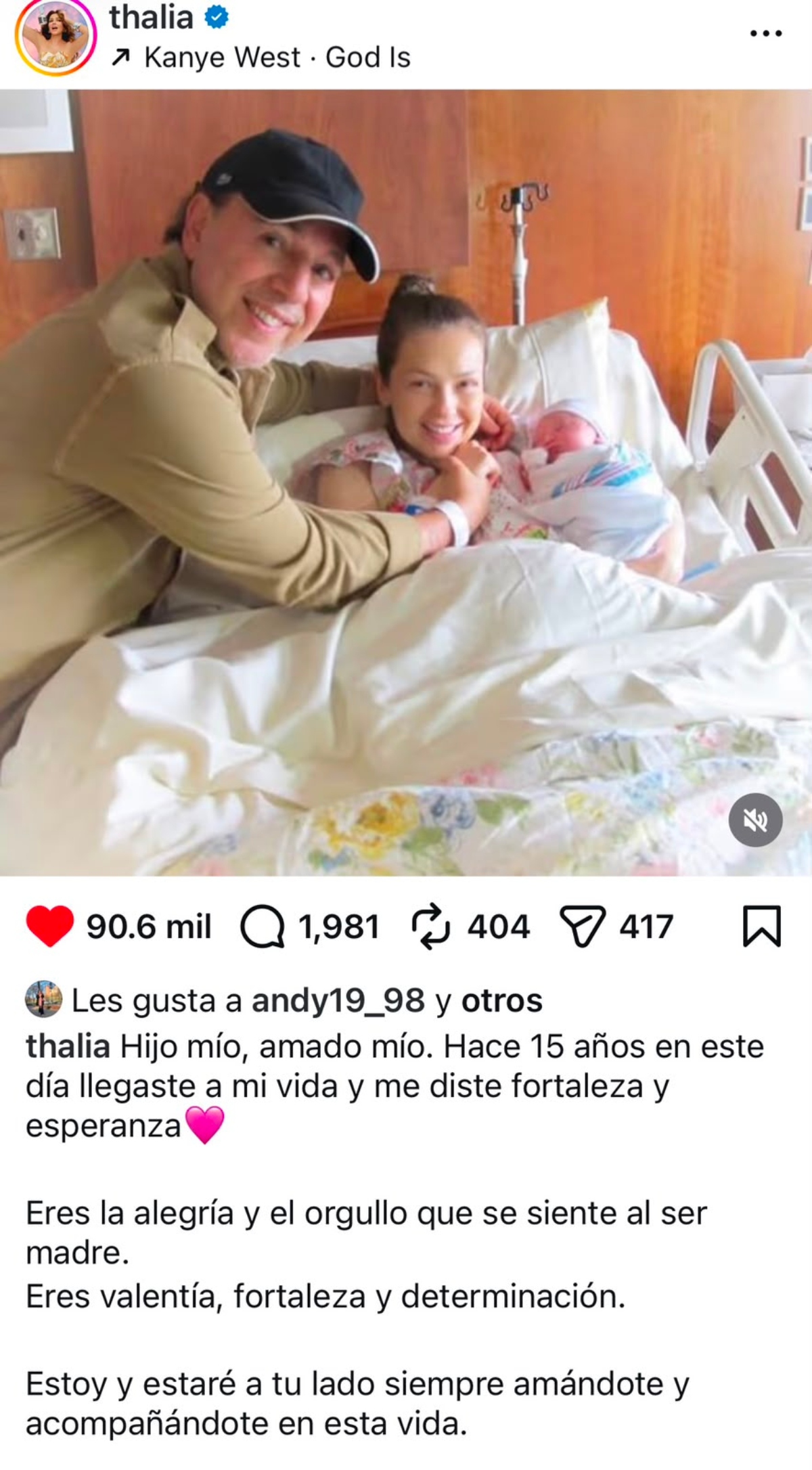 Thalía aparece con bebé en brazos y manda inesperado mensaje