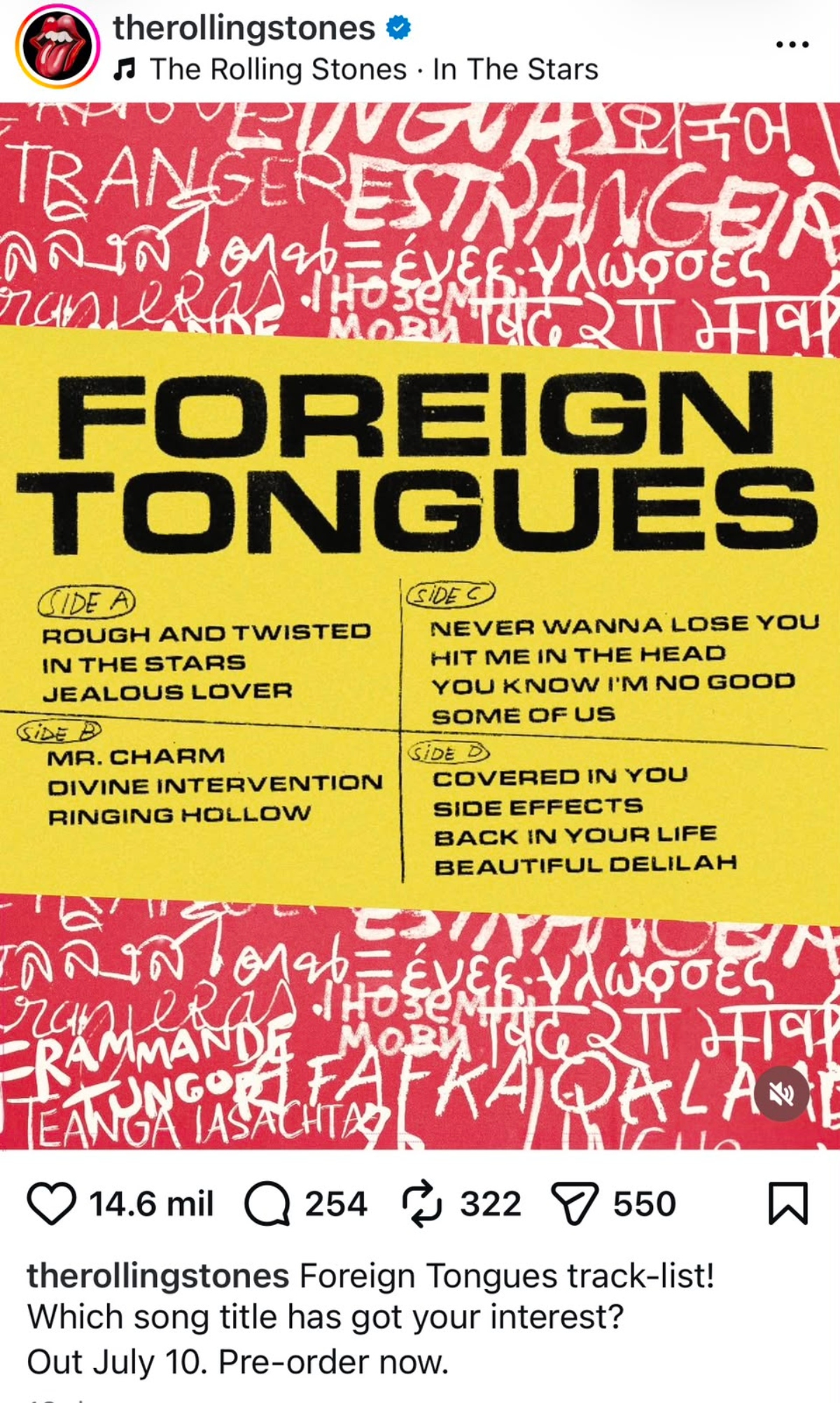 The Rolling Stones arrancan su nueva era musical con 'Foreign Tongues'