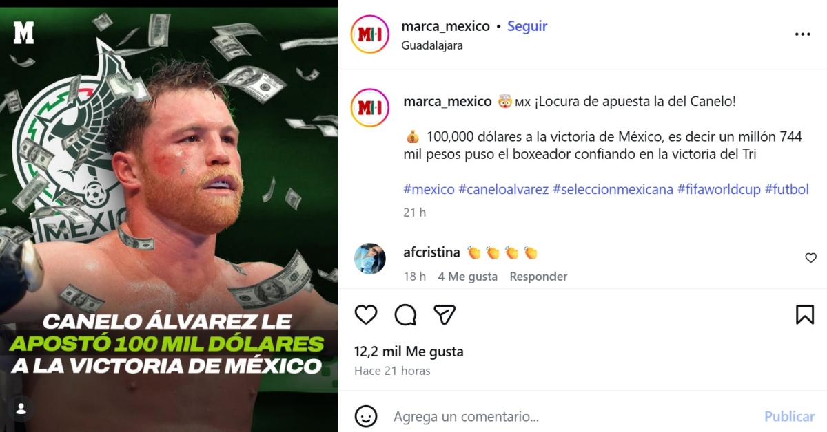 Canelo 100 mil dólares