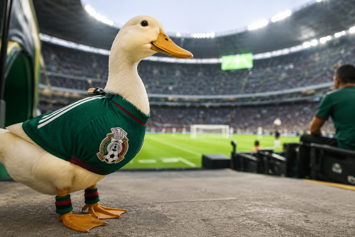 El pato Merlín causa furor, pero hay una razón por la que no podrá entrar al México vs Chequia