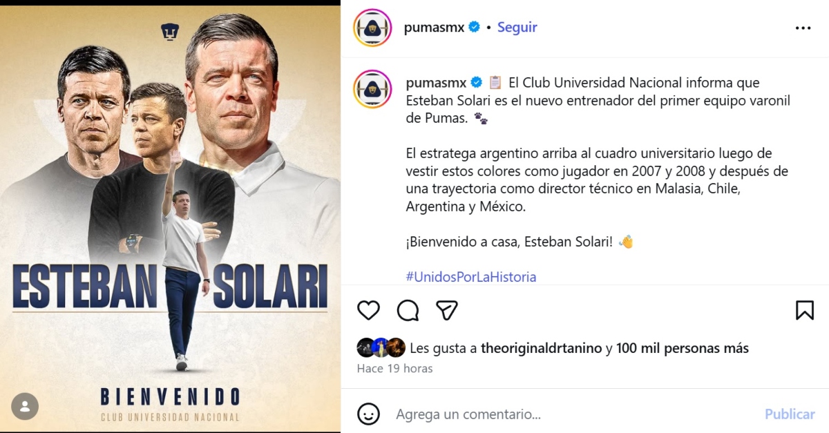 Pumas UNAM Esteban Solari