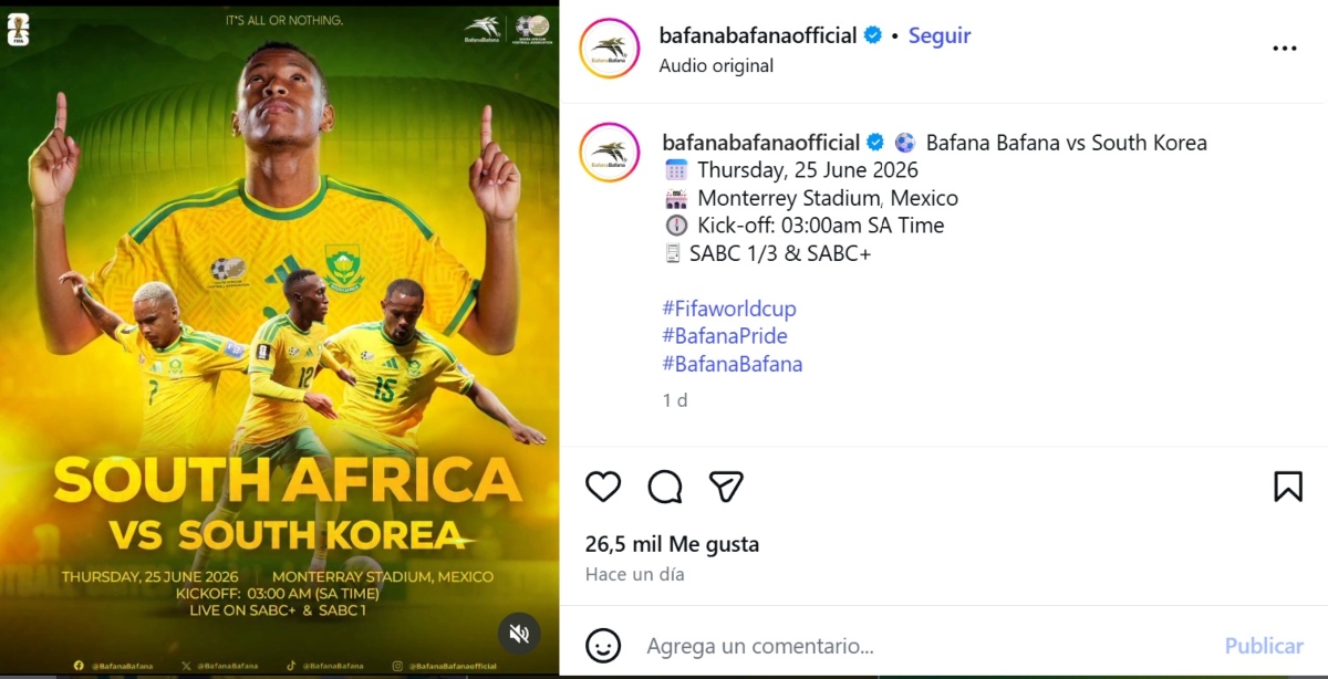 Sudáfrica Corea del Sur