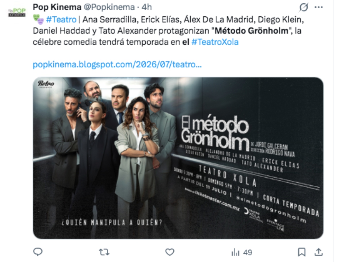 Ana Serradilla lidera la obra 'El método Grönholm'
