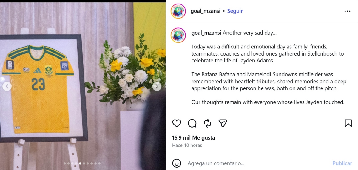 muerte, futbolista, Sudáfrica