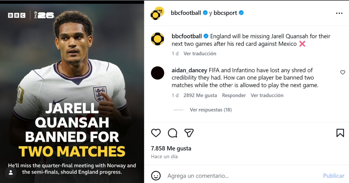 Jarell Quansah suspendido por FIFA