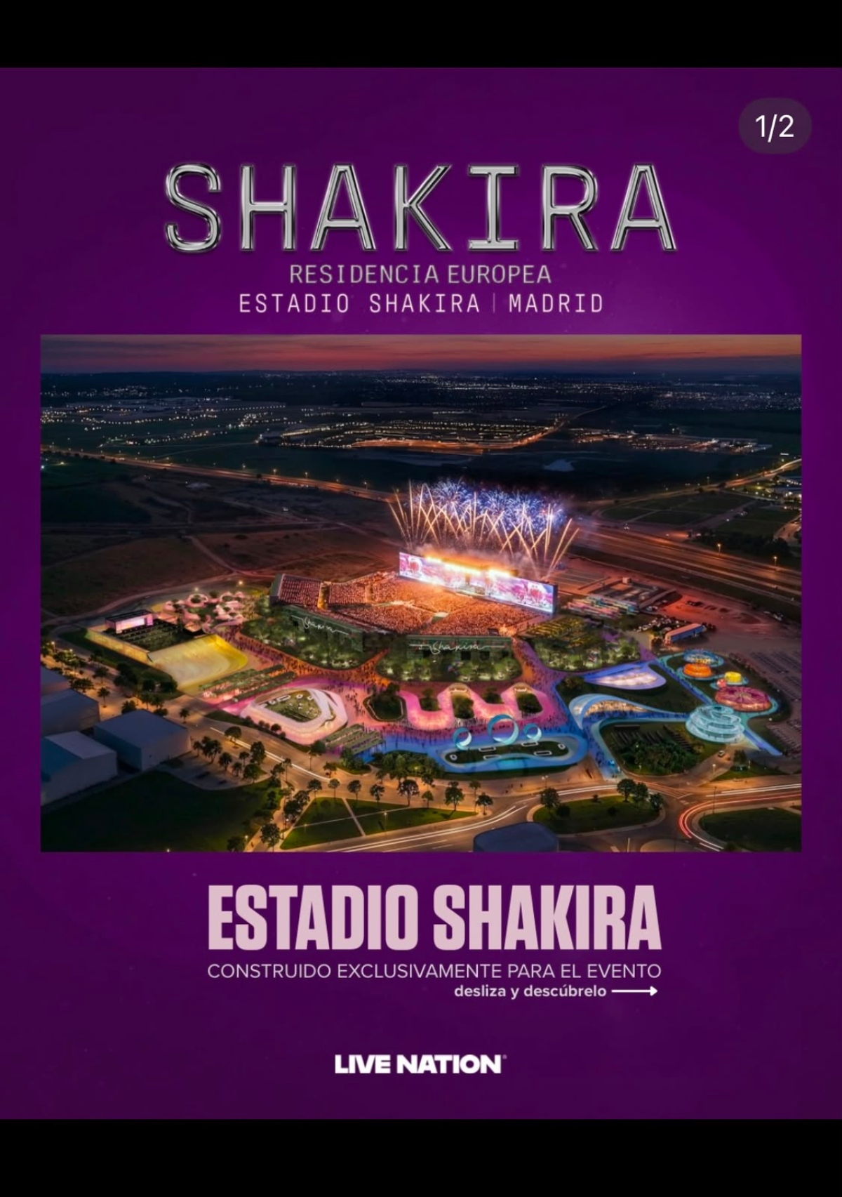 España alista 'la ciudad' de Shakira para conciertos de la cantante