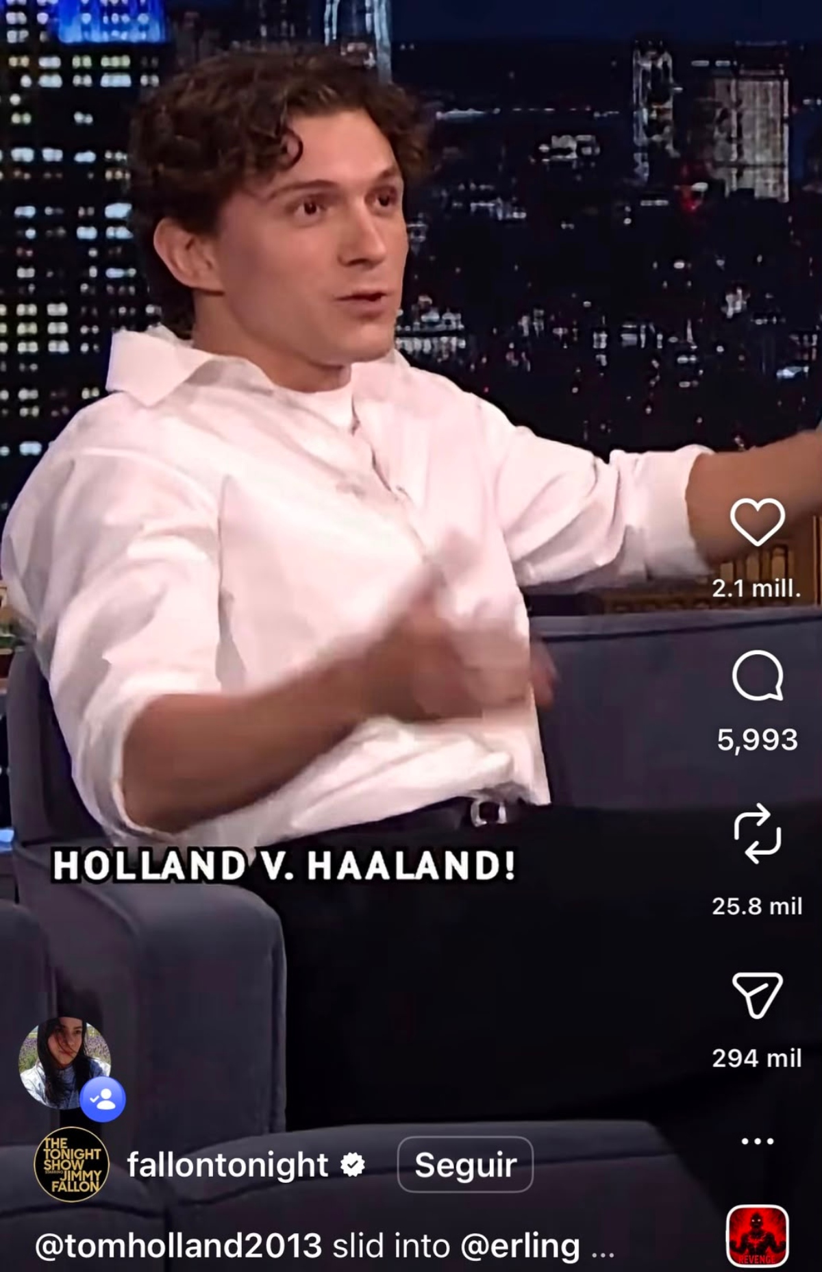 Inesperada cena Tom Holland y el futbolista Haaland